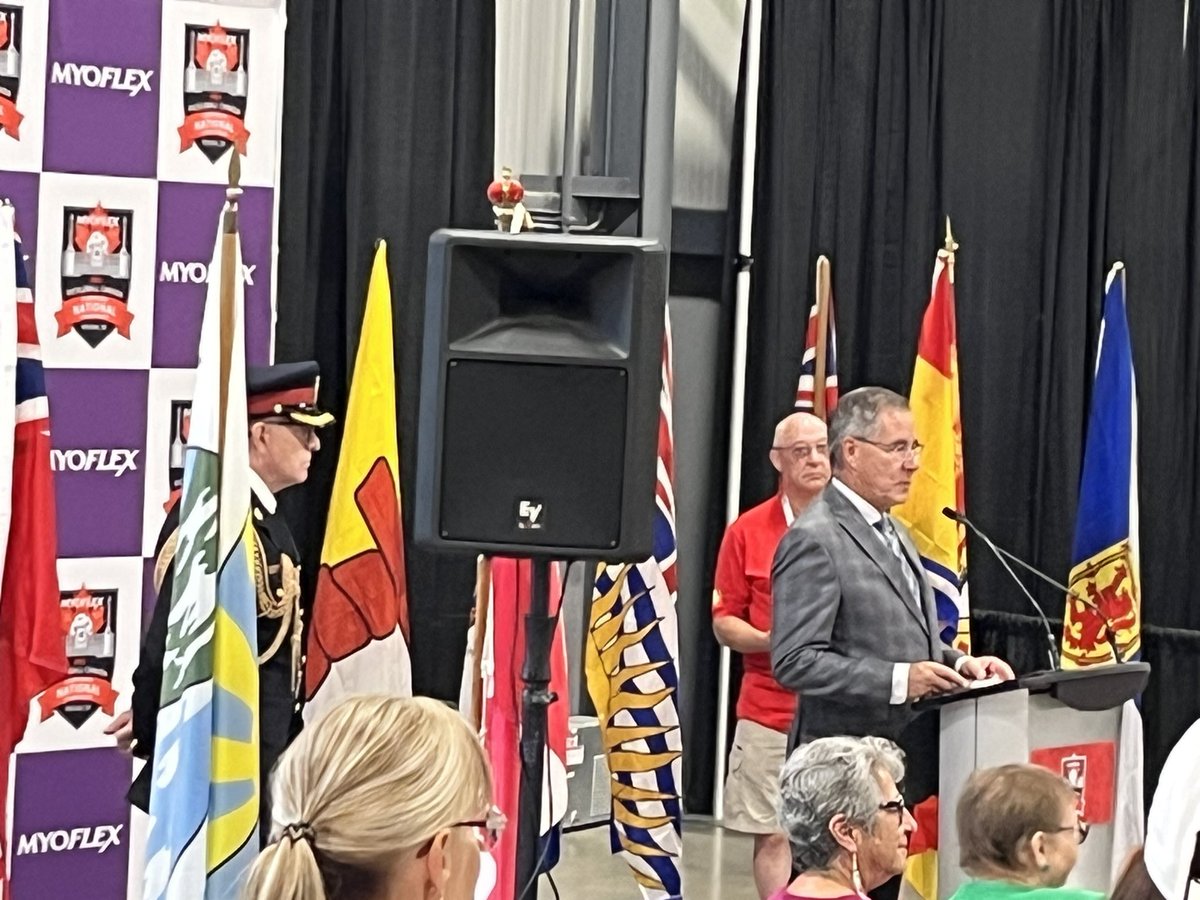 KellyjLendsay's tweet photo. Lt Governor Russ Mirasty welcome 700 athletes from across Canada to the National Pickleball Championships in Regina in both English and Cree. Let the games begin. https://t.co/bPgmJqF2To