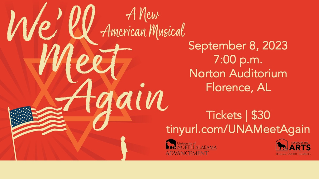 Tickets are on sale now for 𝘞𝘦’𝘭𝘭 𝘔𝘦𝘦𝘵 𝘈𝘨𝘢𝘪𝘯: 𝘈 𝘕𝘦𝘸 𝘈𝘮𝘦𝘳𝘪𝘤𝘢𝘯 𝘔𝘶𝘴𝘪𝘤𝘢𝘭! 9.8.23 in Norton Auditorium at 7:00 p.m. $30 reserved seating. tinyurl.com/UNAMeetAgain

Don't miss this timely, beautiful, and humorous production! #unasota #meetagainmusical