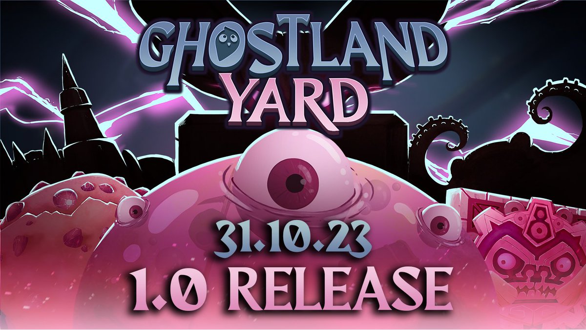 Save the date: Ghostland Yard will be released in 1.0... on 31.10.23 on #Steam! 👻 

bit.ly/3KBdhuZ📷

#IndieGame #indiedev #launch #unity3d #platformer