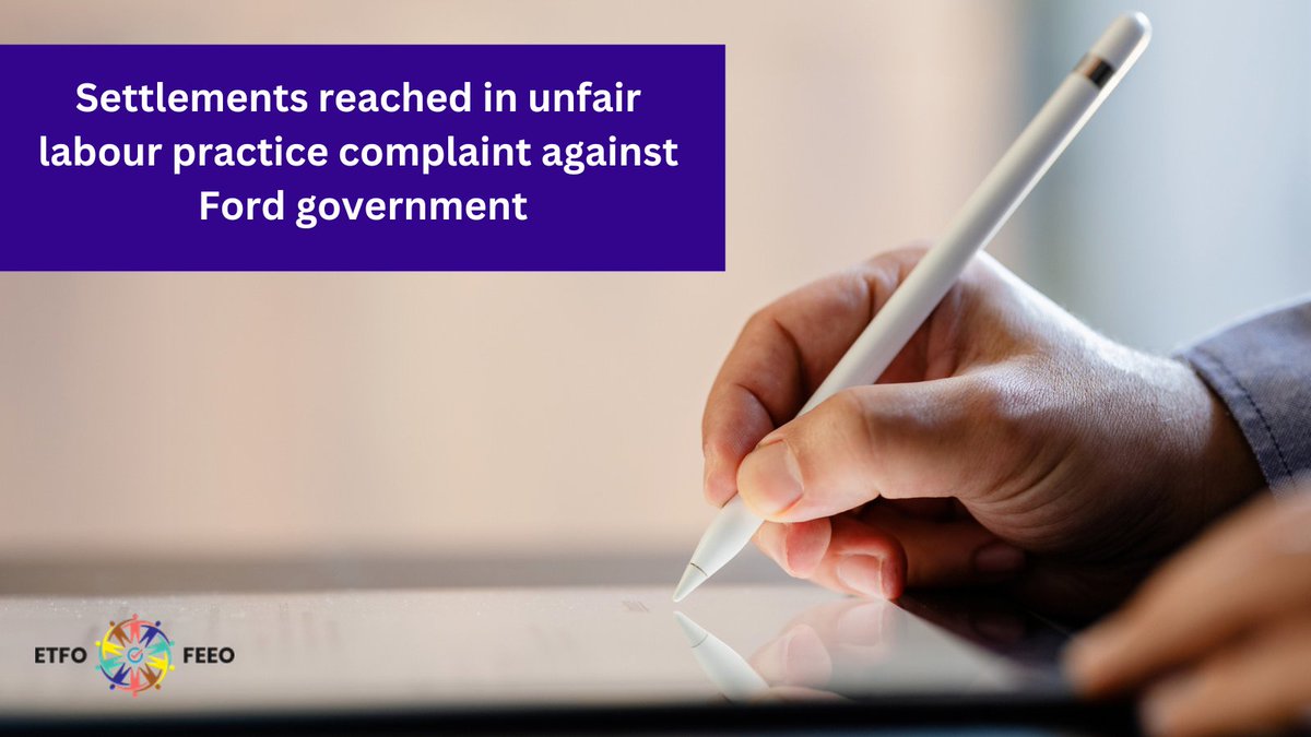 Two weeks ago, #ETFO and <a href="/OECTAProv/">Catholic Teachers</a> filed unfair labour practice complaints with the OLRB, asserting the Ford government violated its legal obligation to bargain in good faith by implementing PPM 168, as this was a topic of discussion at the bargaining table. 

Prior to the start