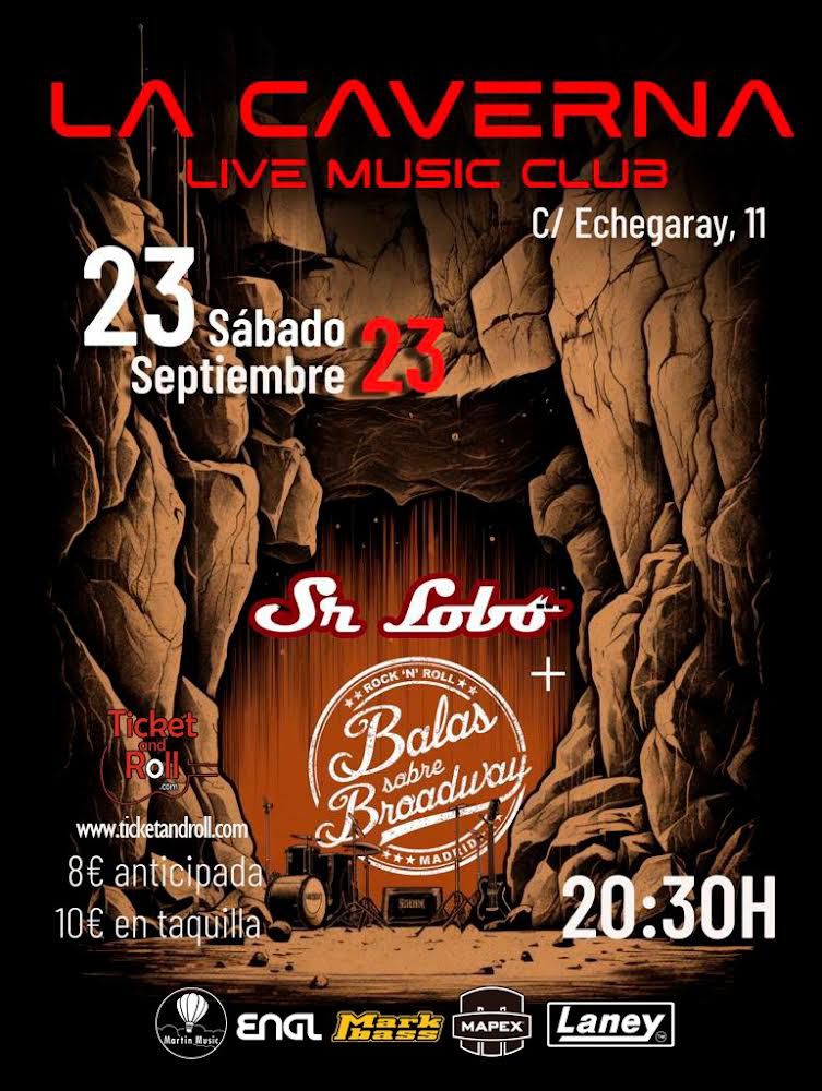 💥💥Volvemos al Directo💥💥Sábado 23 de Sept junto a nuestros amigos de Sr. Lobo en la Sala La Caverna (Madrid)
Entradas ya disponibles en éste enlace ticketandroll.com/evento/sr-lobo…
Os esperamos (pasaremos lista)
🔥🔥🤟🏻🤟🏻Qué el #Rock no pare🤟🏻🤟🏻🔥🔥
#BalasSobreBroadwayRock