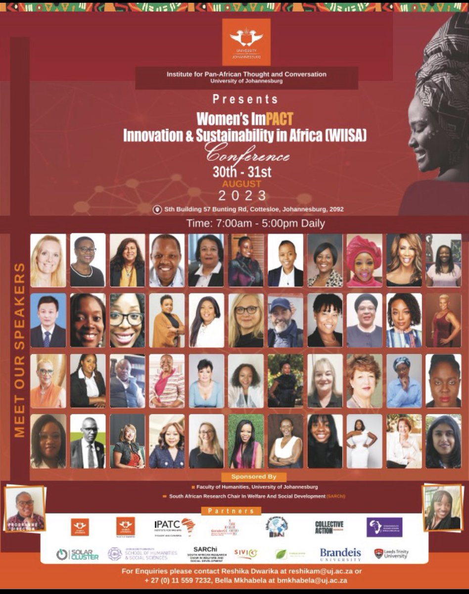 Looking forward to this … Count down to WIISA 2023.  Speakers from across the globe. Save the Date for the much-awaited conference. # women #impact #development #research #innovation #sustainability