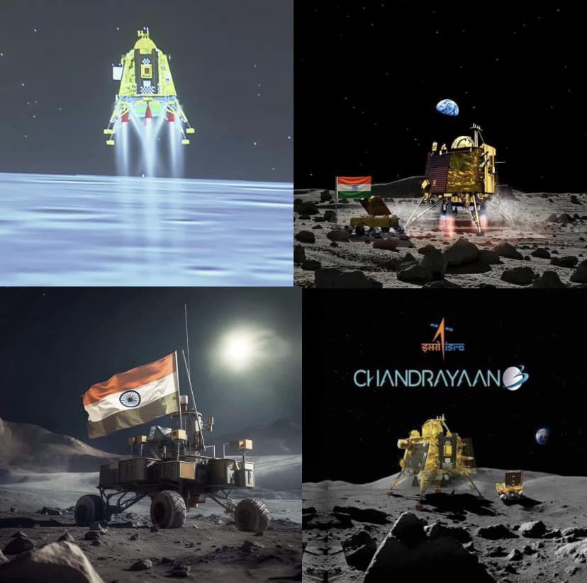 India just made history by landing on the moon!!! I know the pictures look fake, but trust me, they're definitely real. Never ever question sCiEnCe. Lol