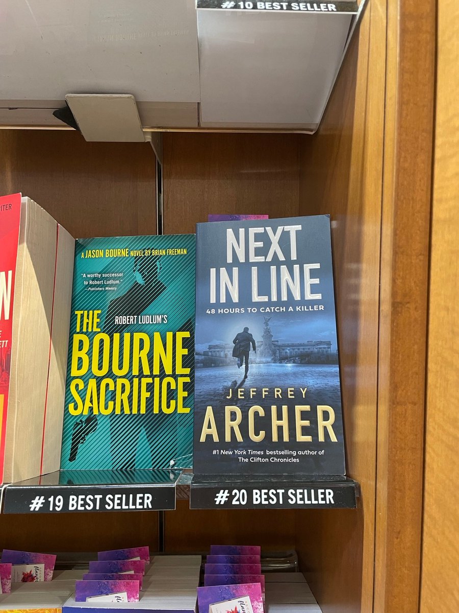 Spotted 👀 The paperback edition of #1 NYT bestselling author @Jeffrey_Archer's #NextinLine is at the Colorado Springs airport!