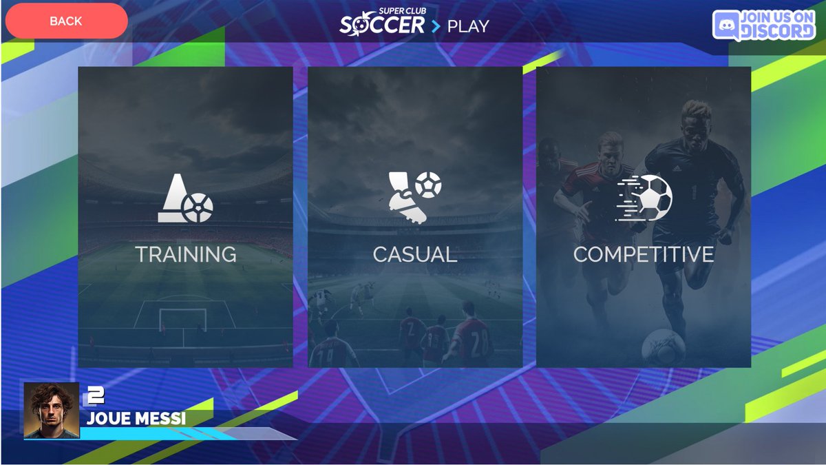 SuperClubSoccer's tweet photo. The play screen here:

Training - A few well directed ​steps with lots of ​hints on game​ mechanics.

You then move directly to the “Casual” screen which first takes you to the Starter League... https://t.co/54k5eVROzR