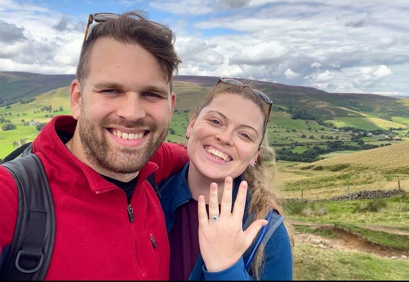 geographylucy's tweet photo. It’s been a good summer holidays so far!… ⛰️💍 #peakdistrict #engaged https://t.co/SVPR4FzYm6