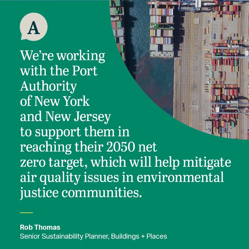 AECOM's tweet photo. Today’s #PeopleSpotlight is on Rob Thomas, a sustainability planner from @AECOMBuildPlace. 

With his experience in sustainable building technologies and public sector collaboration, Rob helps cities reach #NetZero while improving quality of life for communities. Read more.