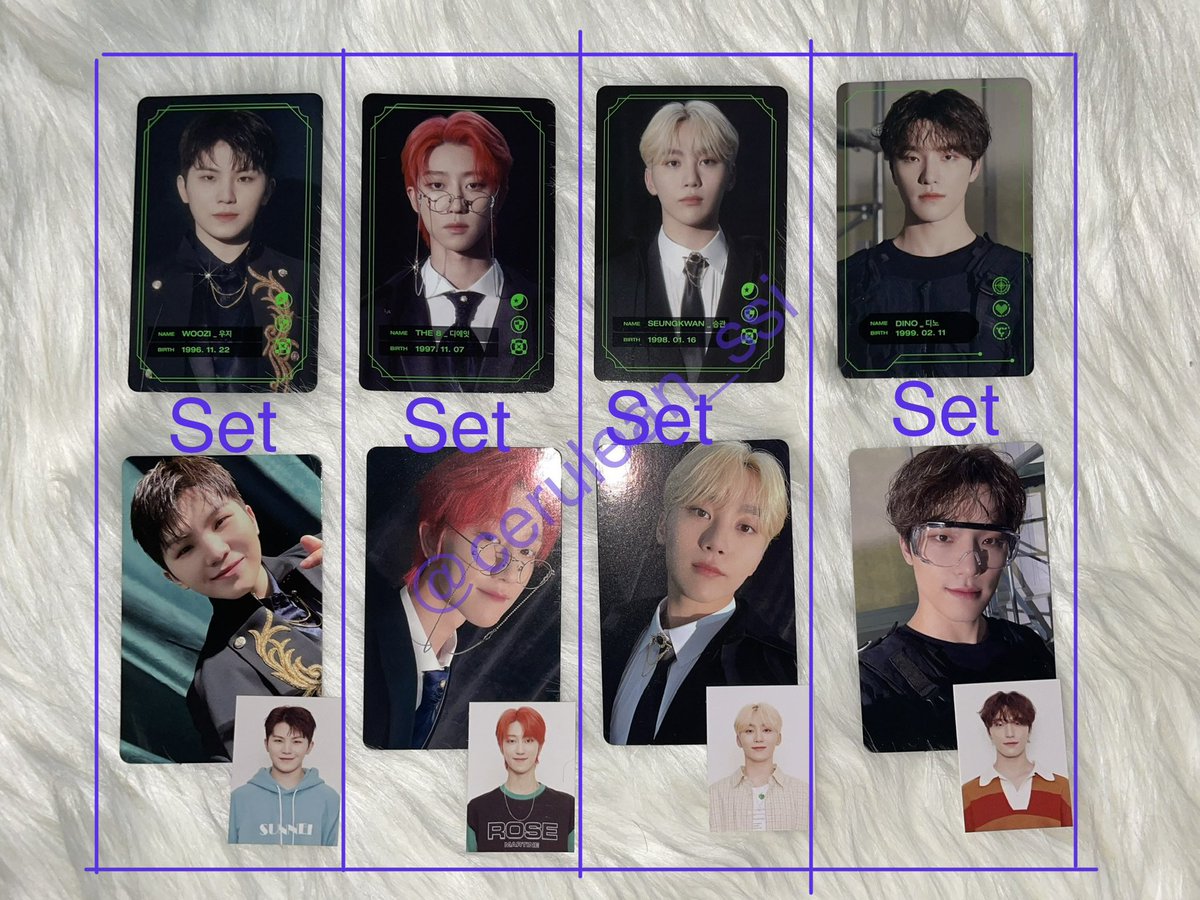 cerulean_ssi's tweet photo. WTS PHOTOCARD SEVENTEEN 
wts want to sell wtb want to buy

📍Dom Tangerang
- good condi 
- co oren
- free random pc official &amp; inc packing 
- price offer dm (jan sadis ya🥲)

Tags: svt carat kpop album pc fml sector17 the name semicolon attaca jeonghan jun woozi dk dino seungkwan https://t.co/rnGoiqmmOw
