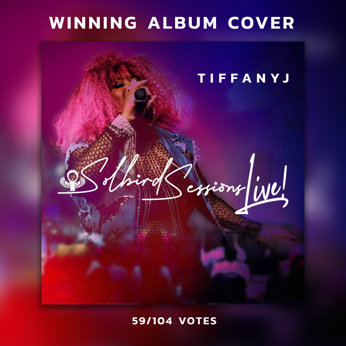 IamTiffanyJ's tweet photo. …and the votes 🗳️ are in! 59 of 104 people chose #8 for my ALBUM COVER!!
Now, we are just #patientlywaiting for the premiere and release!! Sept 13! Do you have your 🎟️ https://t.co/twDf0iLeaQ #solbirdsessionslive https://t.co/9ohddAiYkP