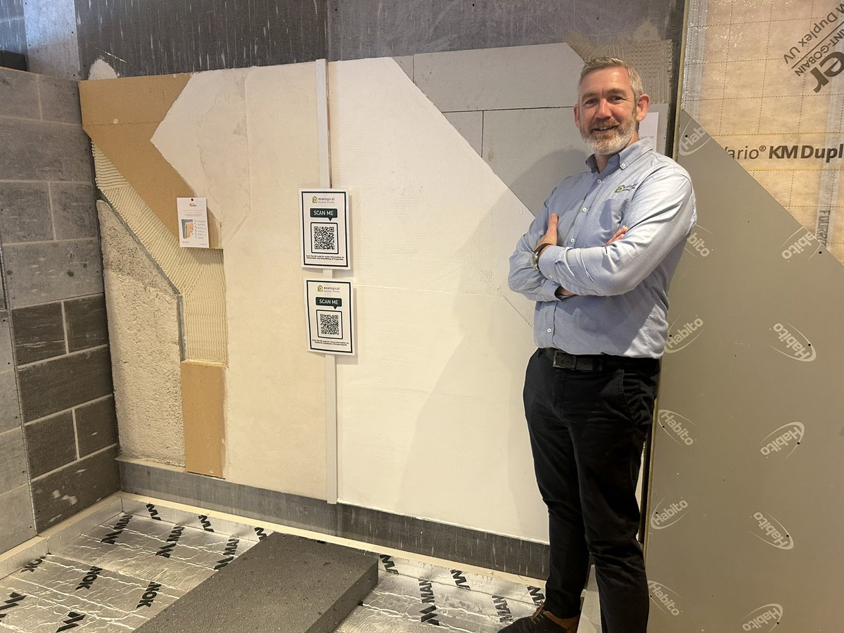 ecologicalbuild's tweet image. Honoured to be invited to launch of @mountlucastc #nZEB training unit which will visit construction sites &amp;amp; schools across ireland for more accessible training for tradespeople &amp;amp; designers. 👏👏Delighted to provide input with our solutions #retrofit #airtightness #passivhaus