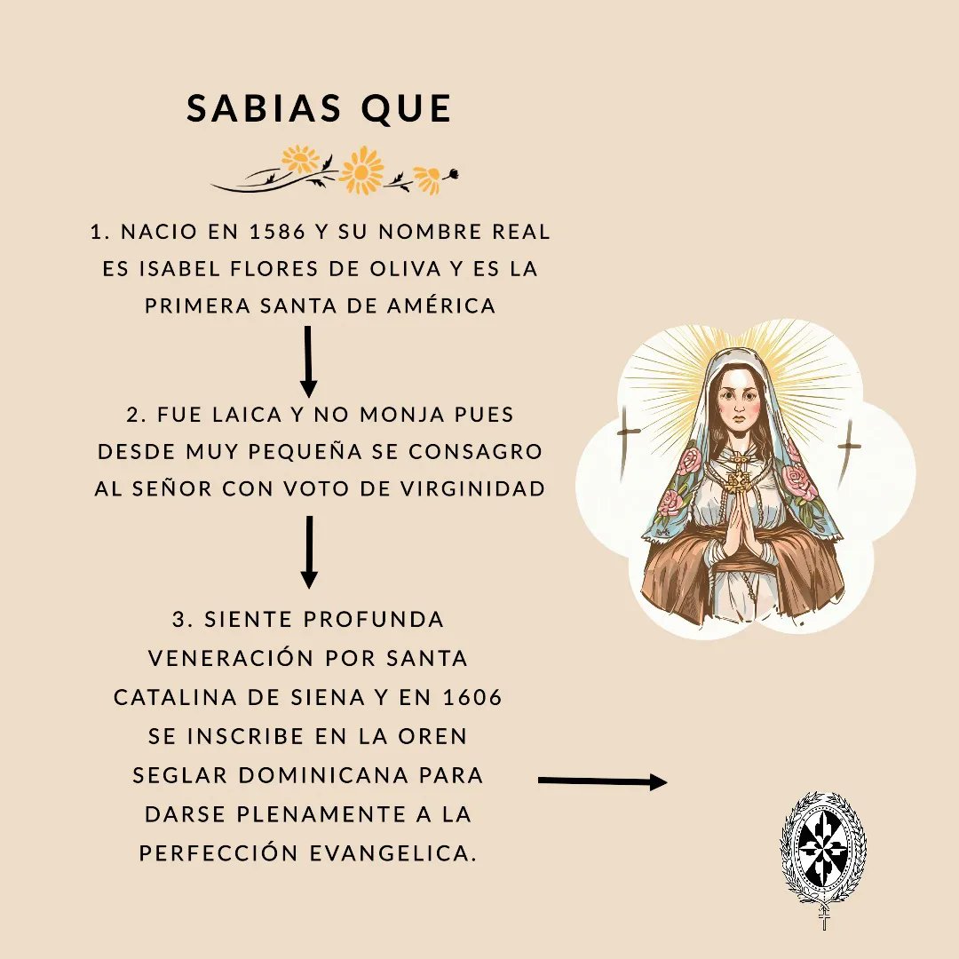 VocacionesDSC's tweet photo. ❤️ "El amor es duro, pero es nuestra esencia. Eso es lo que nos eleva por encima del resto de criaturas".
🤓 Esta fue una de las tan valiosas enseñanzas que nos dejó Santa Rosa de Lima después de su partida.

✍️ ¿Qué enseñanza de ella marcó tu corazón? https://t.co/1T0UHhvni3
