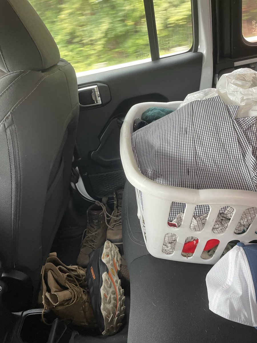 delaney_white02's tweet photo. This is what my dad’s car looks like. 30 years of service to our country &amp; he now lives out of his jeep and hotel hops. He sold his house in anticipation of moving to D.C. for his new 3 star job and now he’s stuck in Dayton with no home. You deserve nothing in life❤️ @TTuberville https://t.co/ldXlaZ6sJs