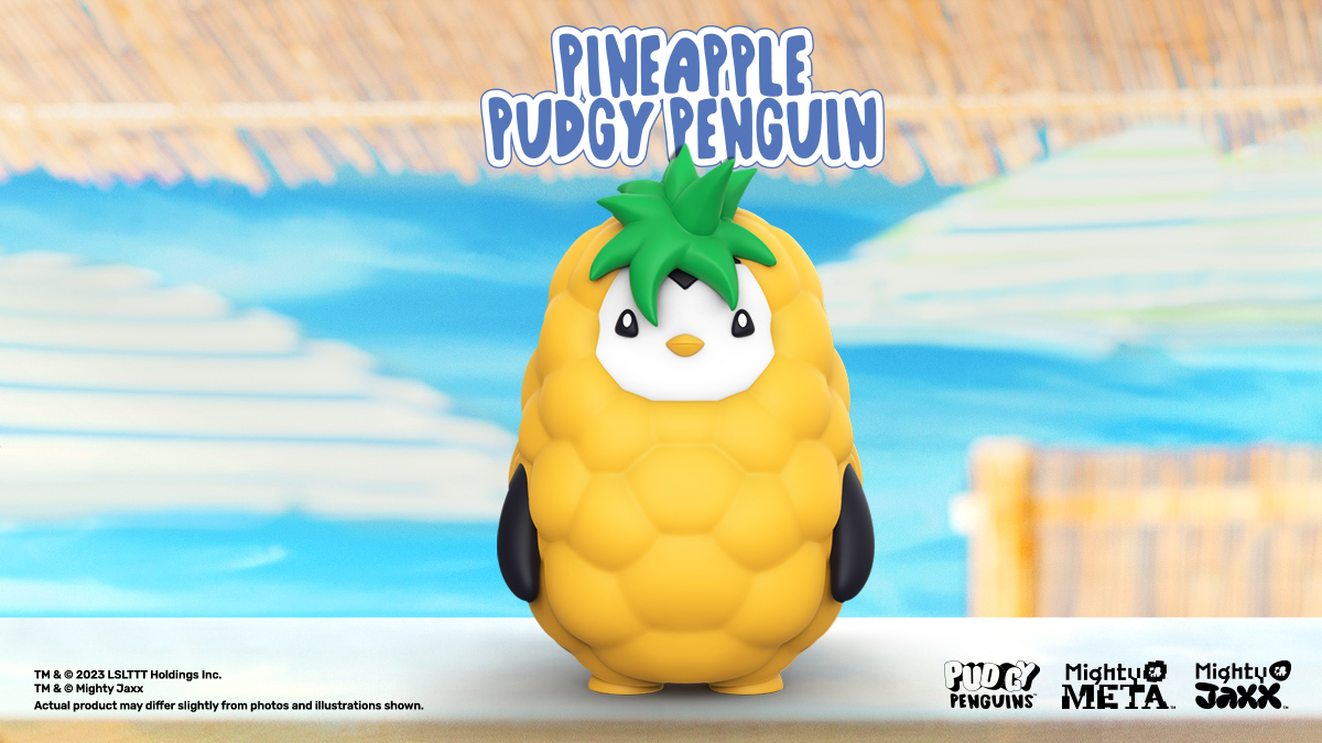 The spreaders of good vibes across the meta have joined up with Mighty Jaxx! ☃️

Introducing the new Pineapple Pudgy Penguins collectible, only 300 pieces are available!