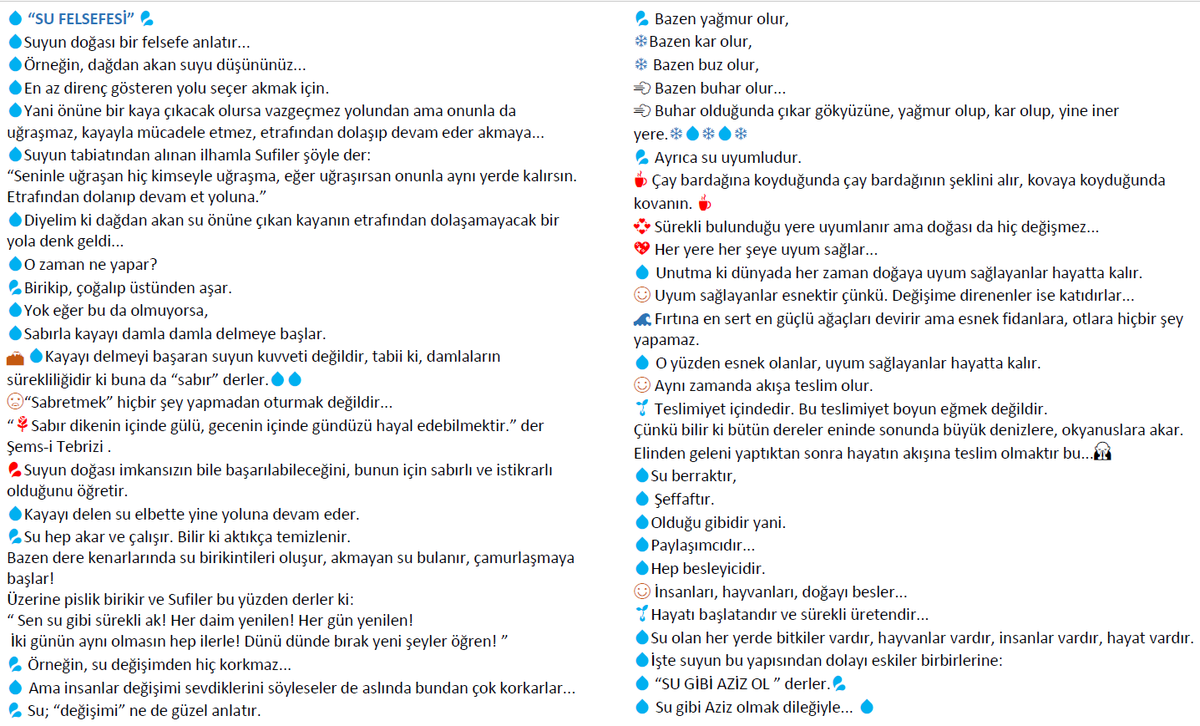 SU FELSEFESİ 💧🧊❄️💦