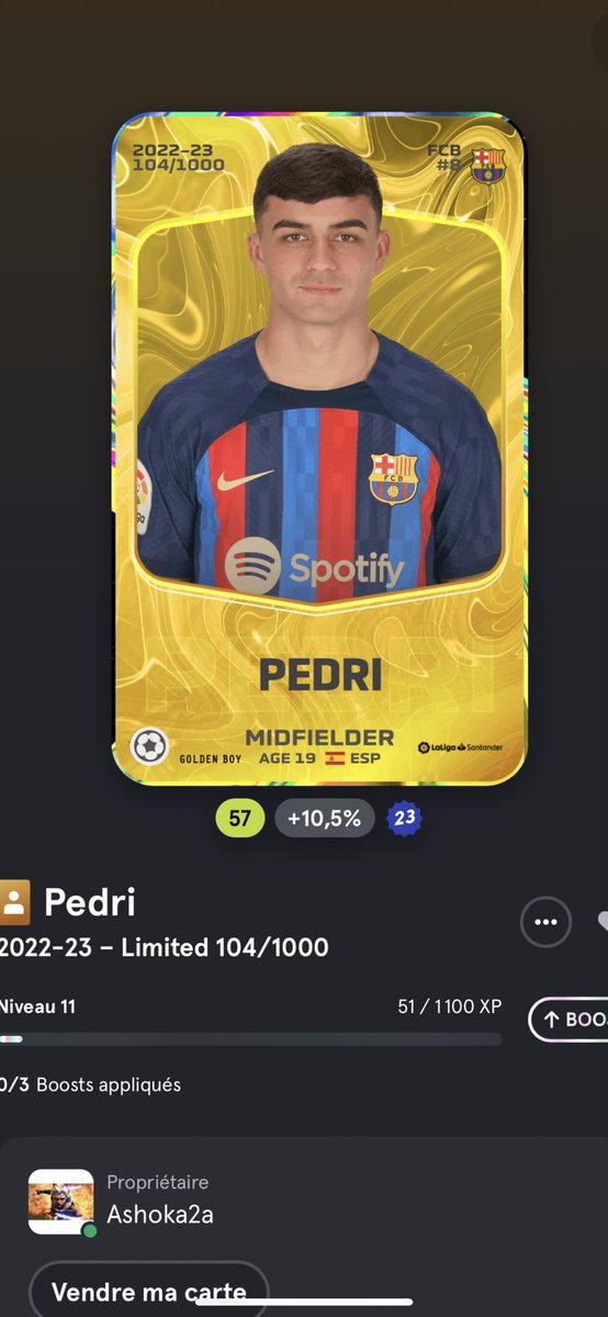 Ashoka2aSorare's tweet image. 🍀 CONCOURS SORARE 🍀

Pour fêter la sortie de ma série diffusée aujourd’hui sur Disney+, gagne ta carte Limited édition Golden boy de ton choix !

🎁 GIVEAWAY spéciale U23 🎁 
▪️BELLINGHAM 
▪️PEDRI
▪️MUSIALA

Conditions pour participer : 

➡️ Follow me ✅
➡️ Like &amp;amp; RT ce tweet…