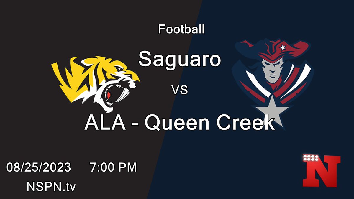 NSPN - Arizona (@nspnarizona) on Twitter photo This week's <a href="/12News/">12 News</a> Game of the Week will be a contest between two Open Division teams from 2022!
Come watch <a href="/saguarofootball/">Saguaro Football</a> take on <a href="/alaqcfootball/">ALA QC Football</a> for FREE on 12News.com/watch, the 12News+ App, or NSPN.TV/AIA this Friday!
<a href="/AZHSFB/">ArizonaVarsity.com 🔥PREPS🔥</a> <a href="/KevinMcCabe987/">Kevin McCabe</a> <a href="/azc_obert/">Richard Obert</a> This week's <a href="/12News/">12 News</a> Game of the Week will be a contest between two Open Division teams from 2022!
Come watch <a href="/saguarofootball/">Saguaro Football</a> take on <a href="/alaqcfootball/">ALA QC Football</a> for FREE on 12News.com/watch, the 12News+ App, or NSPN.TV/AIA this Friday!
<a href="/AZHSFB/">ArizonaVarsity.com 🔥PREPS🔥</a> <a href="/KevinMcCabe987/">Kevin McCabe</a> <a href="/azc_obert/">Richard Obert</a>