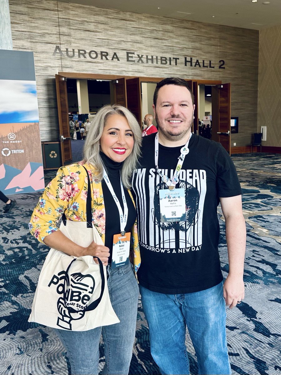 Meeting <a href="/NikkiBoyer/">Nikki Boyer</a> at <a href="/PodcastMovement/">Podcast Movement</a> has been the highlight of my day!  She is one of my favorite podcasters. #pm23 #kisskiss