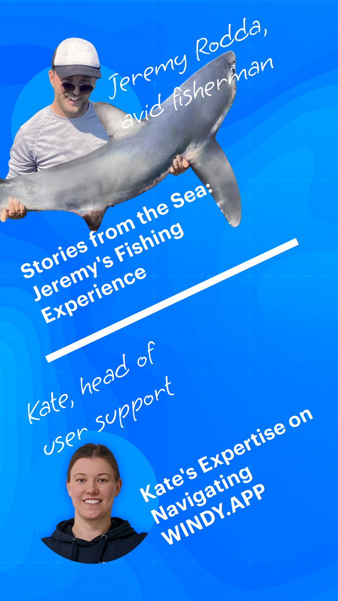 windyapp_co's tweet photo. Fish & boat with https://t.co/C8j8JqsZcP! Join our webinar https://t.co/bxt9kWaqzo

Plan a safe and promising boat fishing trip

See which parameters to consider, and what fish behavior to keep in mind

August 24
Thursday
10 am (PDT) l 1 pm (EST) l 6 pm (UTC +1)

#windyapp #weatherforecast #windy #wind #outdoors #sailing #weather #meteo #hurricane #typhoon #storm #fishing