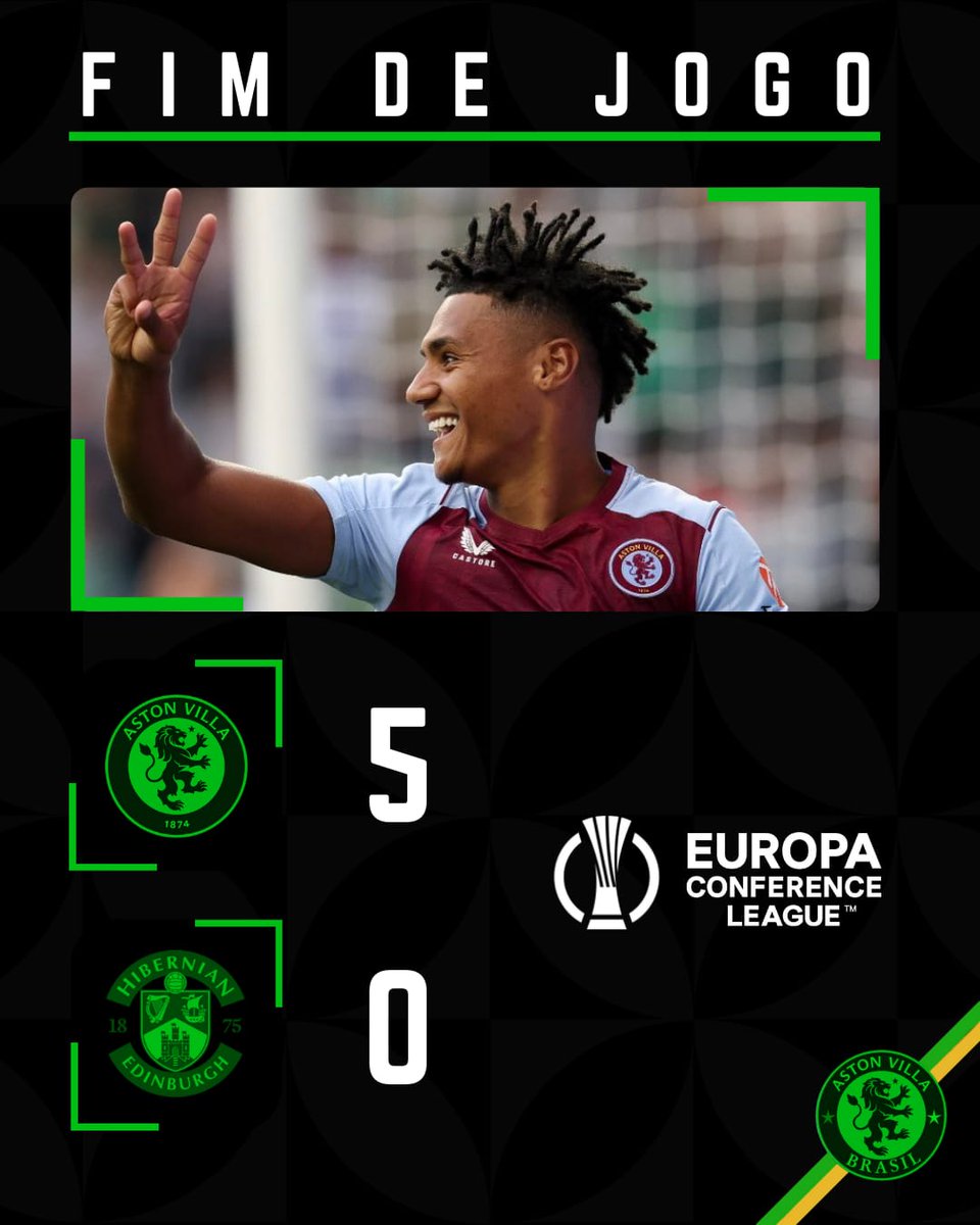 AstonVillabrfc's tweet photo. ACABOOOUU!!!! O ASTON VILLA FEZ O HIBERNIAN DE CHA-CO-TA E VENCE FORA DE CASA PELA CONFERENCE LEAGUE!!!!!!
#AVBR
#CanalGoat https://t.co/4WRITn9644