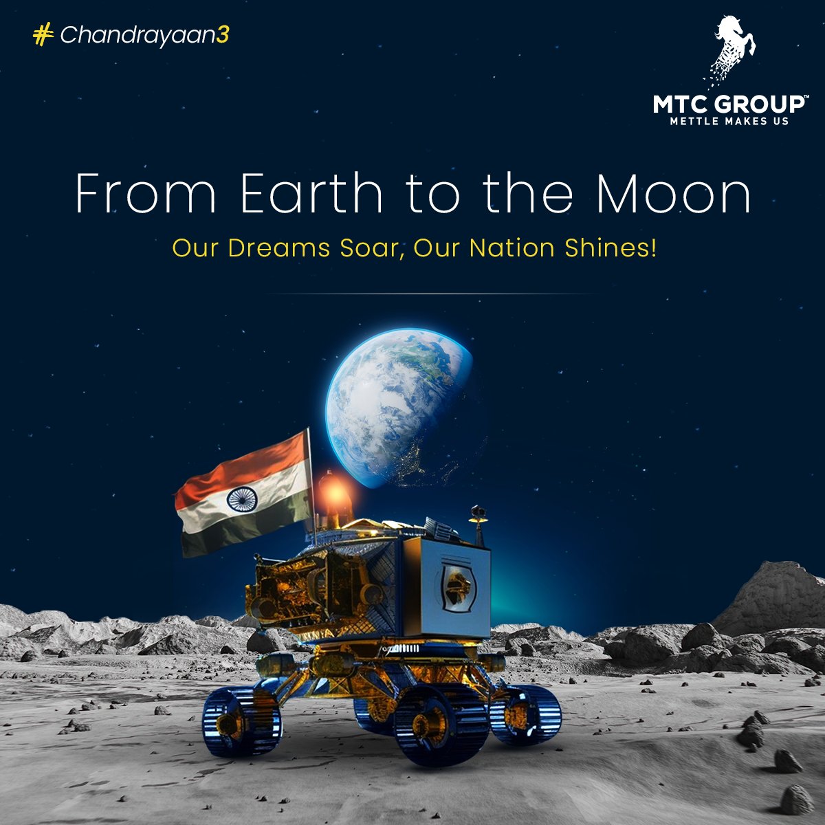 MTCGROUP_1's tweet photo. Hats off to ISRO as Chandrayaan-3 impeccably touches down on the lunar surface. Celebrating India's remarkable milestones and the universe of discovery!
#Chandrayaan3 #ProudIndia #Chandrayaan3Landing #ISRO #IndiaonMoon #VikramLander #MoonMission #India #MTCGroup https://t.co/JcP21S2v4w