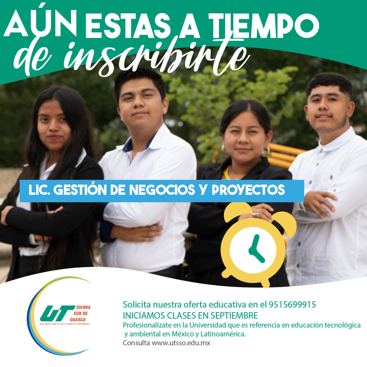 IEBOax's tweet photo. La @utsierrasuroax es una institución educativa distinguida con diversos galardones académicos, colocándose como referencia en educación tecnológica y ambiental en México y Latinoamérica. Intégrate a esta gran comunidad de #LíderesUTSSO
Aún estas a tiempo de inscribirte. 👇 https://t.co/OxjagINS6a