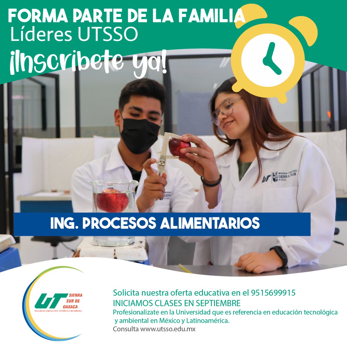 IEBOax's tweet photo. La @utsierrasuroax es una institución educativa distinguida con diversos galardones académicos, colocándose como referencia en educación tecnológica y ambiental en México y Latinoamérica. Intégrate a esta gran comunidad de #LíderesUTSSO
Aún estas a tiempo de inscribirte. 👇 https://t.co/OxjagINS6a