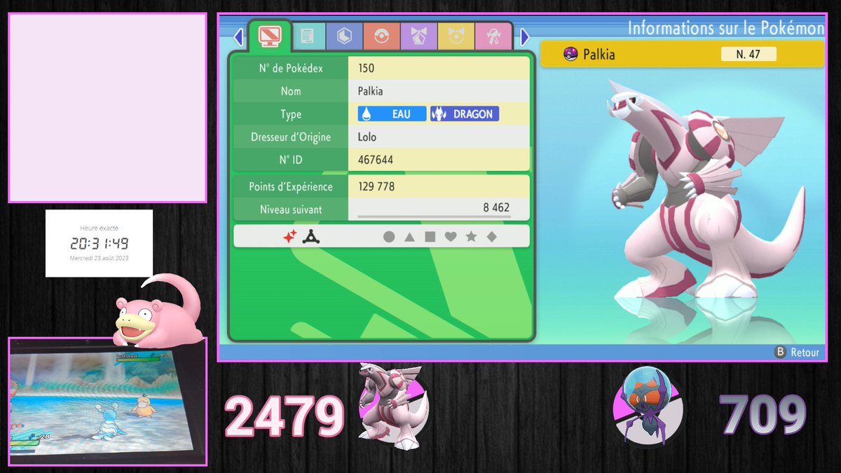 44 FO ✨

Shasse débutée le 11/03/2023

Palkia shiny trouvé en 2479 resets, mon premier légendaire shiny ainsi que mon 3ème badge pour la ligue d'Orion trouvé en voc avec les copains sur <a href="/OrionShiny/">Orion ☆ Shiny Hunting ✨</a> ⭐