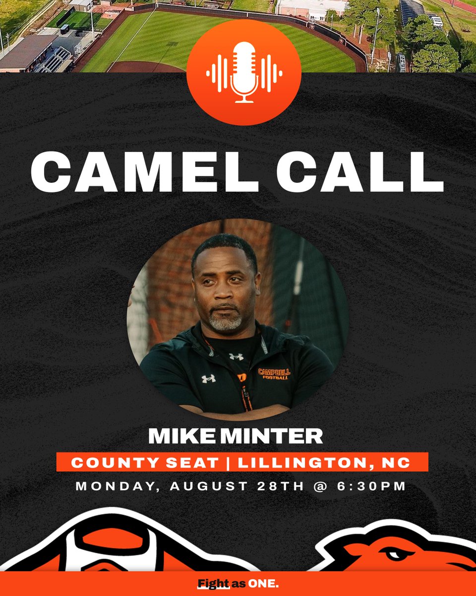 GoCamels's tweet photo. TODAY!! ๐ช๐๏ธ
Don't forget to join us at #CamelCall tonight at County Seat @ 6:30PM to hear from @CUCoachMinter about the upcoming @GoCamelsFB season!
#FightAsONE https://t.co/h8SMs2Ohqy