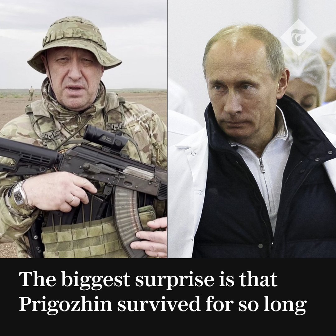 🔴 Ever since Yevgeny Prigozhin marched an army of disgruntled mercenaries on Moscow in June, Kremlin watchers have been wondering why Putin allowed his former caterer to remain alive. Read @RolandOliphant's take on Prigozhin's death telegraph.co.uk/world-news/202…
