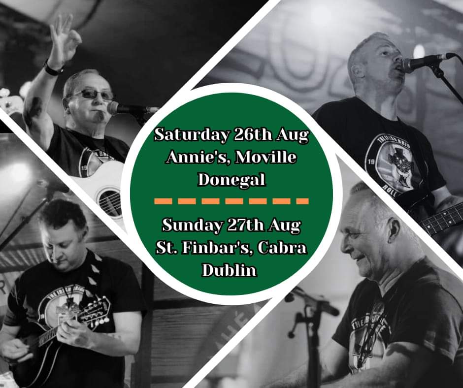 ☘️ This weekend ☘️

Last chance to catch us before we head off to Santa Ponsa for 5 weeks‼️

➡️ Saturday ➡️ Annie's Bar, Moville, Donegal
➡️ Sunday ➡️ St. Finbar's, Cabra, Dublin (7pm)