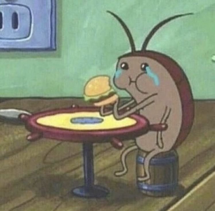 ucodumpstermeme's tweet photo. Me eating my Nigh cafeteria food by myself since all my friends have classes at lunch time https://t.co/xDrRkFOPsf