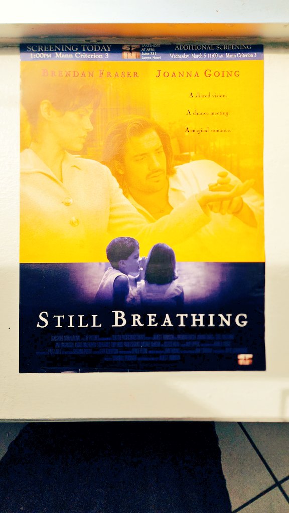 In lieu of a clever post, I'll just say 'omg look how sweet is this Still Breathing screening poster!!! 🥹🥹🥹
#BrendanFraser #JoannaGoing #StillBreathing