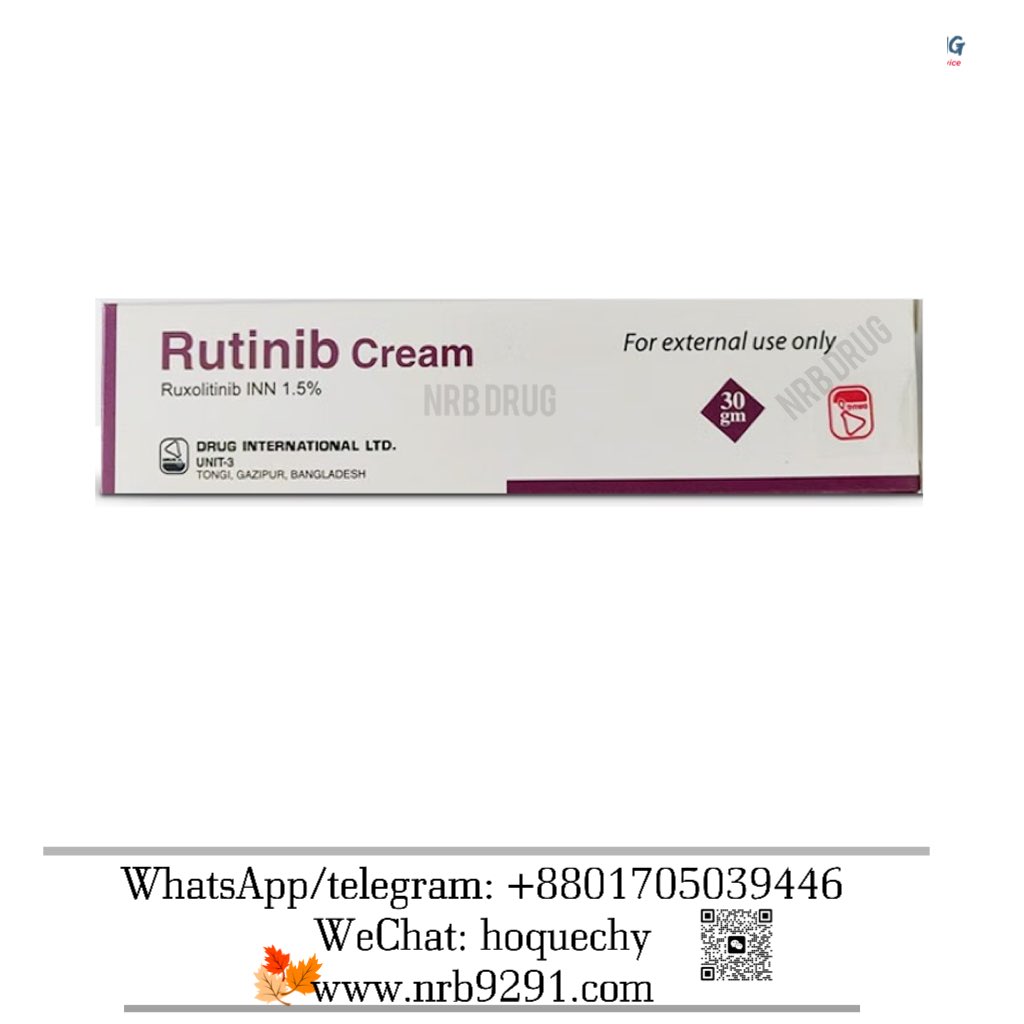 Tofacent's tweet photo. #Rutinib (#Ruxolitinib Cream) is used to treat a skin condition called short-term and non-continuous treatment of mild to moderate #eczema (atopic dermatitis) in non-immunocompromised. Ruxolitinib Cream is also used for #nonsegmental #vitiligo. 
#鲁索软膏 #鲁索替尼 中国现货 https://t.co/nunfv19ftm