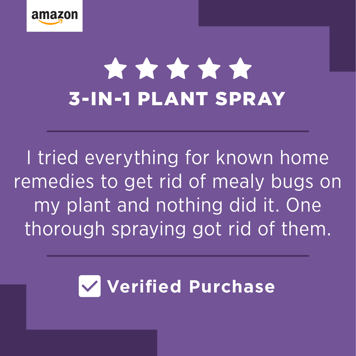 We know that WE love our 3-in-1 Plant Spray, but so do these <a href="/amazon/">Amazon</a> customers!

Check out these ⭐⭐⭐⭐⭐ reviews