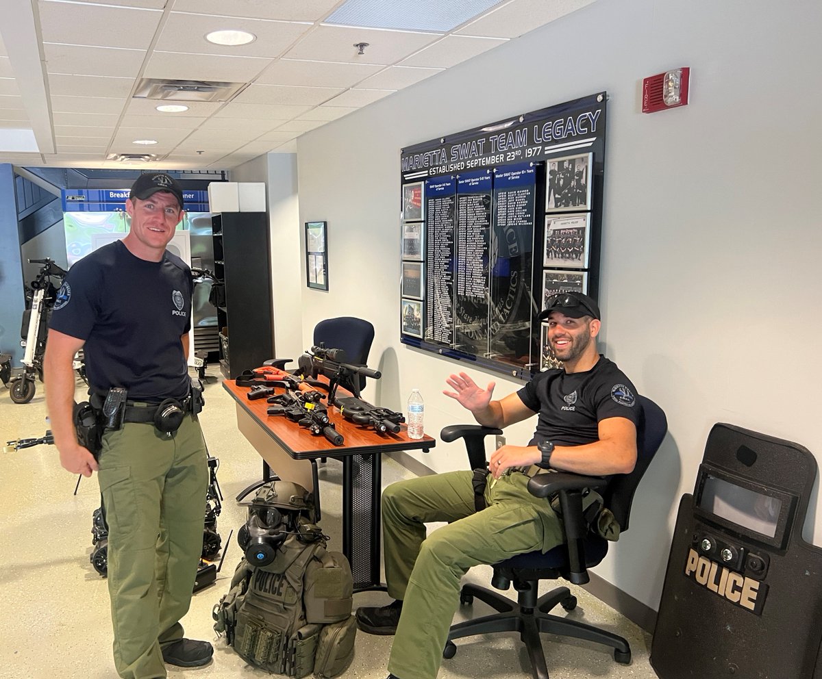 MariettaPD's tweet photo. DYK that in addition to several other special assignments, we have our own SWAT team?!
We train regularly, to be ready for any situation…
#fieldtraining #helpingothersinneed #helpingothers #education #training #protectandserve #MariettaPD #publicsafety #mariettaga #community https://t.co/qoOxNJJS23