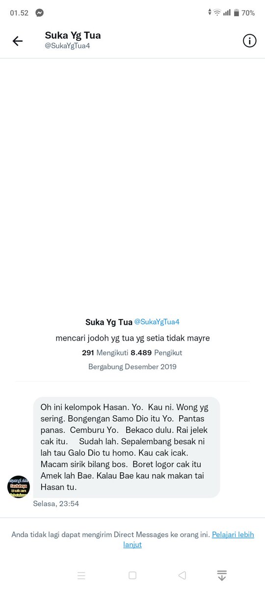 Erioste1's tweet photo. Nah gilo budak ini,,,gilo galak lanang smo lanang,mano otak kau nih waras apo idak ,lah Hasan mano pulo ohh di omonginnyo, berarti banyak nian wong ini jual photo wong untuk cari duit😂😂 https://t.co/wWGkRBybmm