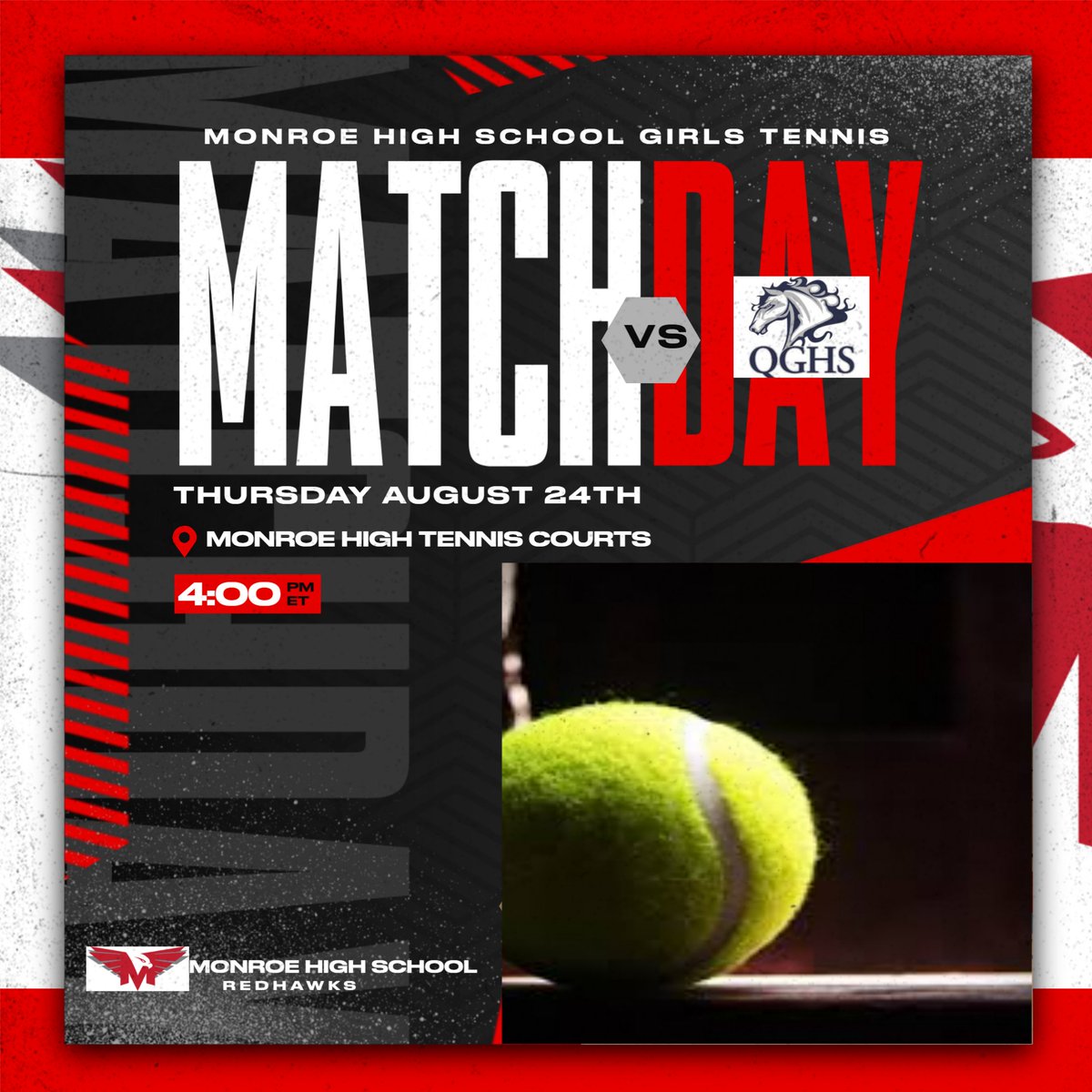 MHS_Athletics (@mhs_redhawks) on Twitter photo Come out and cheer on the Redhawk girls tennis team as they take on Queens Grant at home. #RedhawksSoar <a href="/MomPrincipal/">SBatchelor</a> <a href="/MonroeHSNC/">Monroe High School (NC)</a> <a href="/UCPSNCAthletics/">UCPS NC Athletics</a> <a href="/AGHoulihan/">Andrew G. Houlihan</a> <a href="/UCPSNC/">Union County Public Schools</a> Come out and cheer on the Redhawk girls tennis team as they take on Queens Grant at home. #RedhawksSoar <a href="/MomPrincipal/">SBatchelor</a> <a href="/MonroeHSNC/">Monroe High School (NC)</a> <a href="/UCPSNCAthletics/">UCPS NC Athletics</a> <a href="/AGHoulihan/">Andrew G. Houlihan</a> <a href="/UCPSNC/">Union County Public Schools</a>
