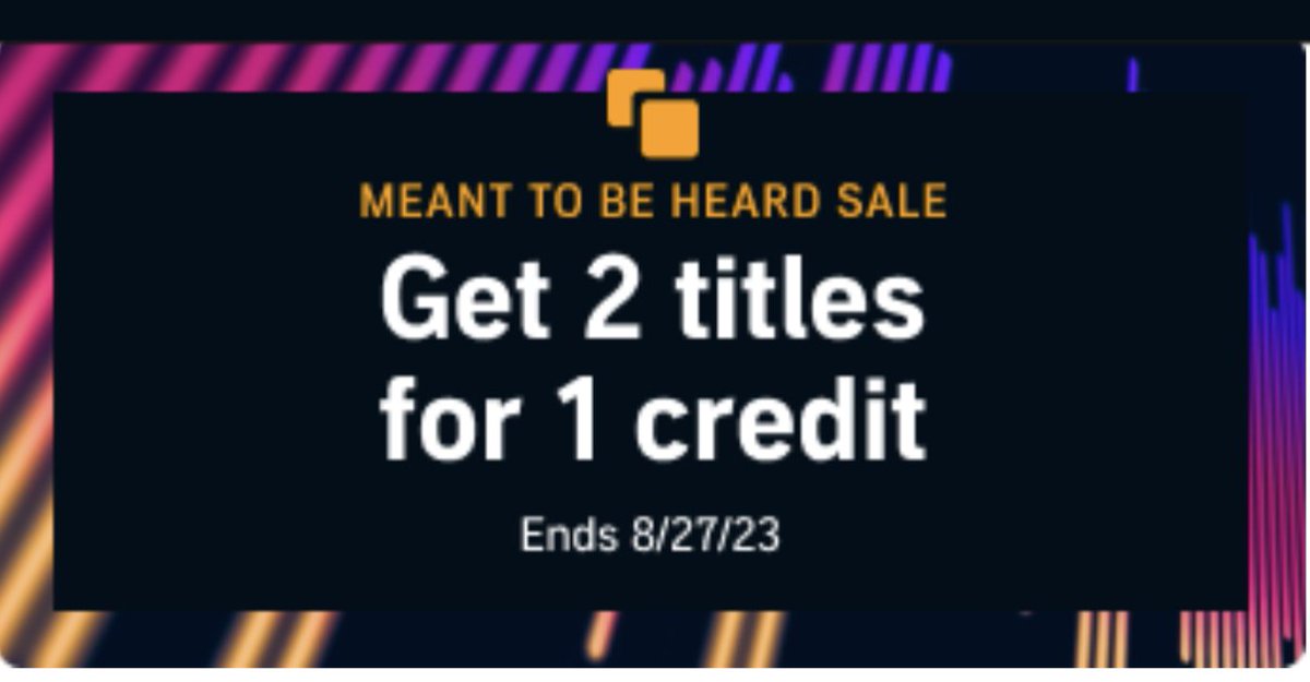 If you are following #23for23 
PRIDE and PROTEST is being offered in the two for one credit sale and it's great on Audio🎧🎧