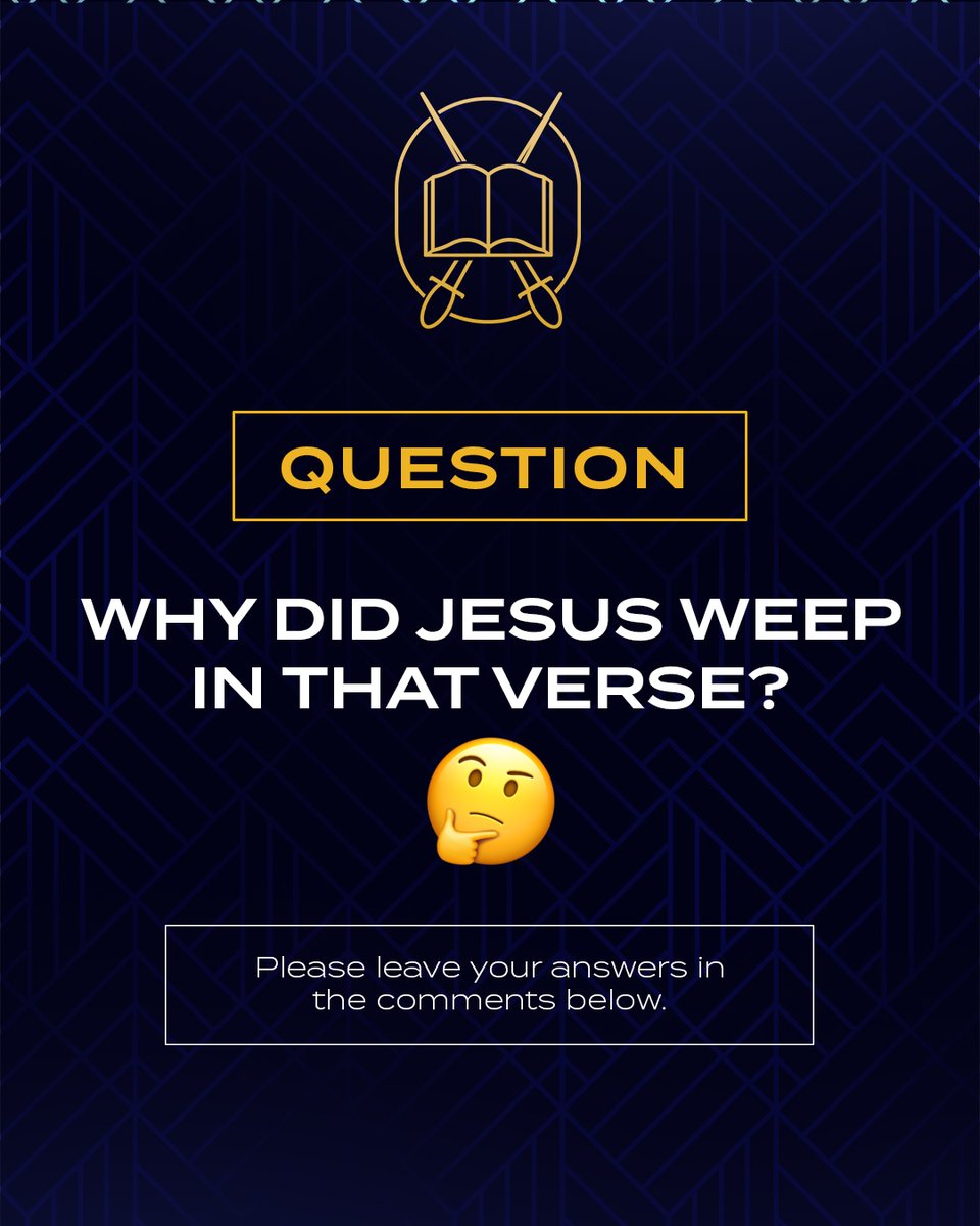wordoffaith's tweet photo. What's going on Jesus?? 🤔🤔🤔

#wordoffaith #woficc 
#trivia #bible #jeusus #wept https://t.co/3gtsOPQKa9