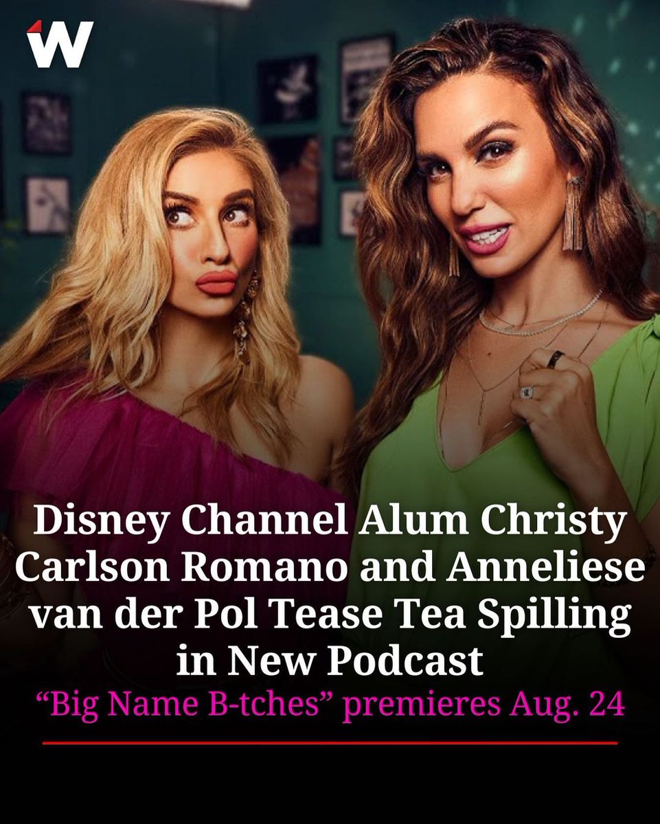These two Disney Channel queens are bringing all the tea on #BigNameBitches ✨ First episode drops tomorrow!  <a href="/ChristyRomano/">ChristyCarlsonRomano</a> <a href="/TheWrap/">TheWrap</a> 

Follow &amp; subscribe: linktr.ee/bignamebitches