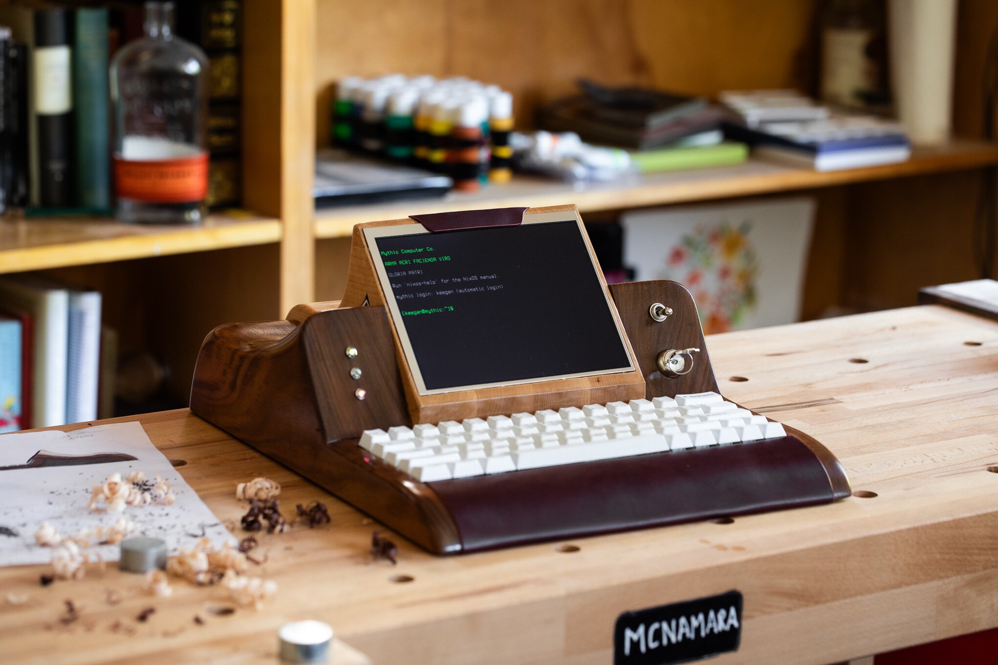 Tom Warren on X: look at this wooden computer 😍 It has a physical key to  turn it on. I love it. Check out our video and @pierce's story on this  wooden