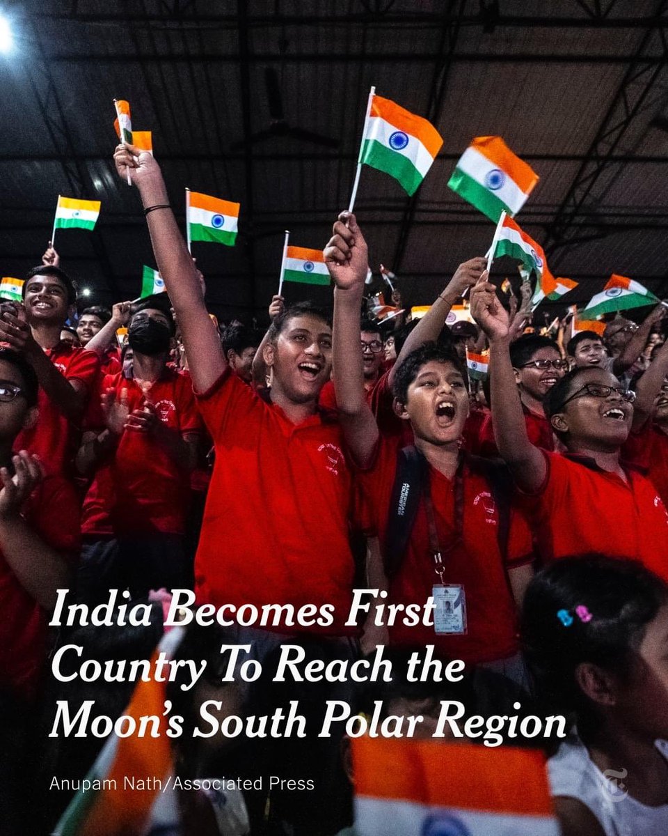 sanjaykalra's tweet photo. #India becomes the first country to reach the Moon’s South Polar Region!
Congratulations to the incredible scientists and engineers of @isro!
#Bharat #IndianTechade #space #Chandrayaan3 #LunarLanding https://t.co/WUrJNCxmbM