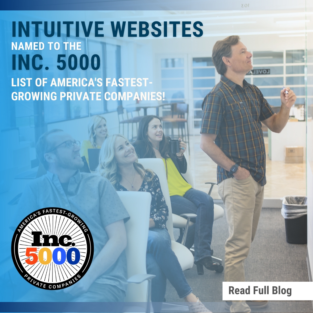 IntuitiveWeb's tweet image. Making the Inc. 5000 list of America's fastest-growing private companies is not only an honor, but proof that the hard work is paying off! Read the full announcement here: hubs.li/Q0200rgp0
#iw #intuitivewebsites #inc5000