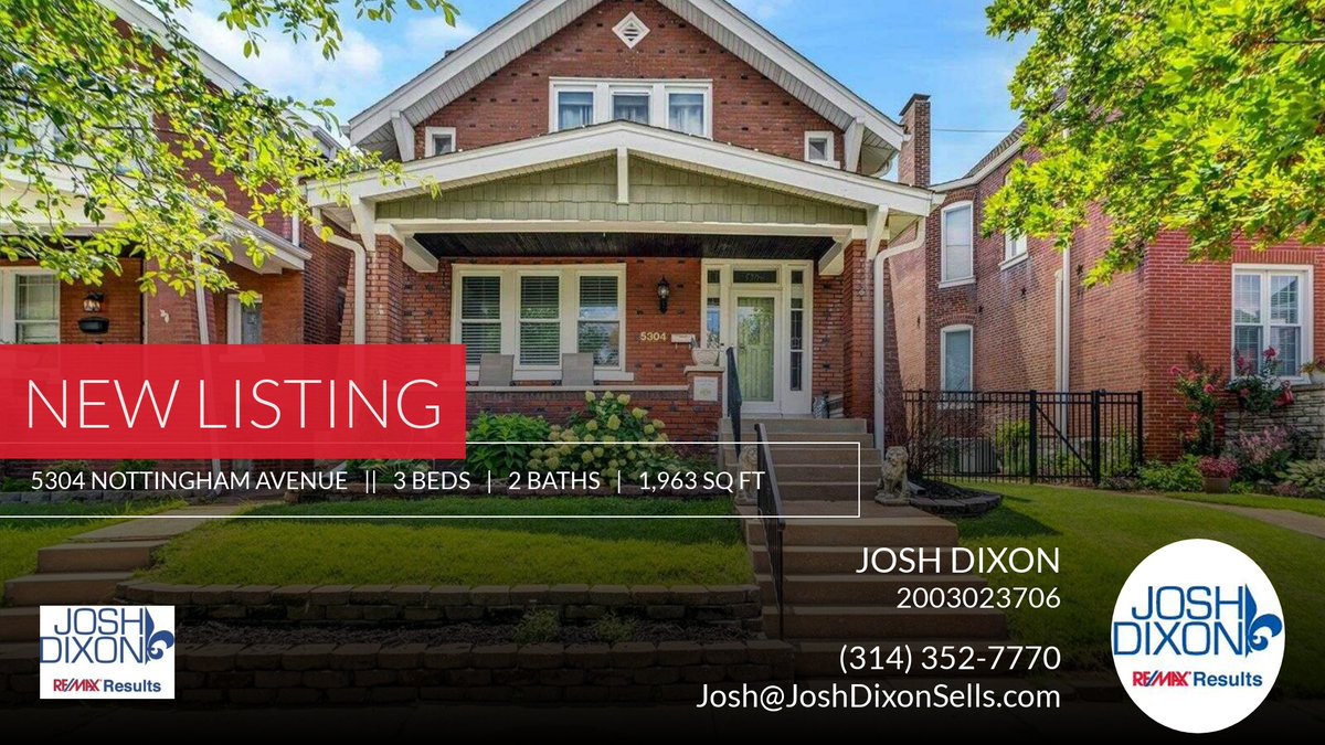 JoshDixonSells's tweet photo. 📍 New Listing 📍 Take a look at this fantastic new property that just hit the market located at 5304 Nottingham Avenue in St Louis. Reach out here or at (314) 352-7770 for more information!

Listed by Mike Grasso

Josh Dixon - RE/... https://t.co/FP3RD2133W https://t.co/bfL2HqBk84