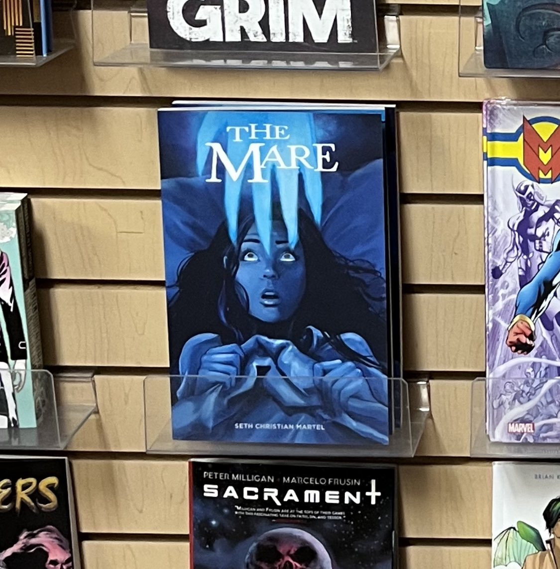 Thanks to #NoFlyingNoTights for the review of my YA spooky graphic novel, THE MARE. Find it at your local comic or book store!