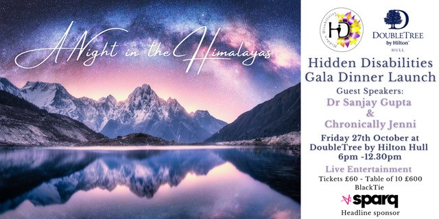 HiDCharity's tweet photo. Here is our very first event to launch our Hidden Disabilities charity;
'A Night in the Himalayas' Gala Dinner on Oct27th @DoubleTree  
It's going to be an amazing and we can't wait to introduce you to your local charity
Get your tickets here https://t.co/OPbI4EgRbu https://t.co/SK6CgqjTNA