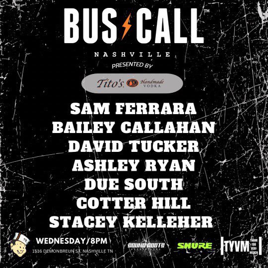 Heading out to <a href="/TinRoofNash/">Tin Roof Nashville</a> for #Buscall!! Come hang- 8:10 SHARP!!!!!

🔥🎶👊🏼