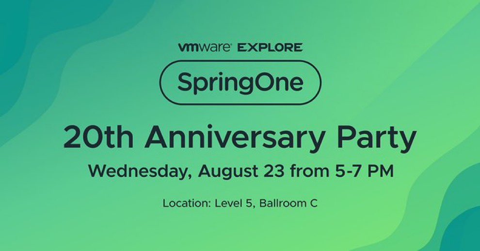 Sharat_Chander's tweet image. Day 3 at @VMwareExplore @SpringOne 

Raise your hand if you&apos;re joining me at the #SpringOne 20th Anniversary Party today!✋🏽🎉

🥳 Find me from 5-7 pm
🥳 Ballroom C on Level 5 

#VMwareExplore