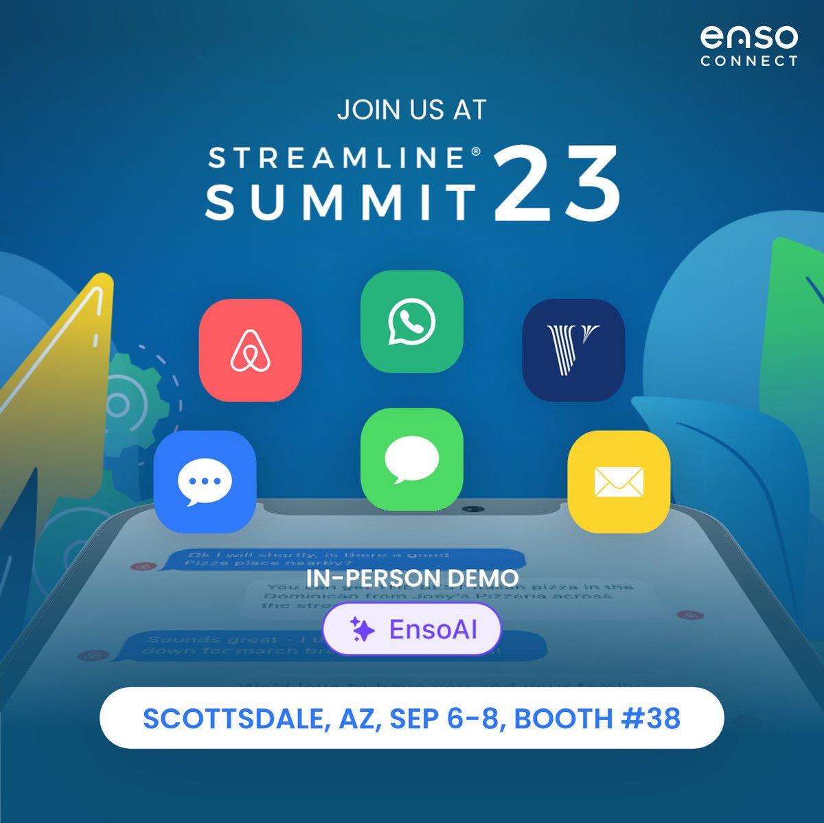 EnsoConnect's tweet image. Headed to #StreamlineSummit? 🌟 Connect with our team to see how AI Messaging &amp;amp; Smart Automation can elevate your hospitality game. 

Dive into tailored solutions through a live demo. Book your session now: ensoconnect.com/streamline-sum…

 #ShortTermRental #EnsoAI #GuestExperience