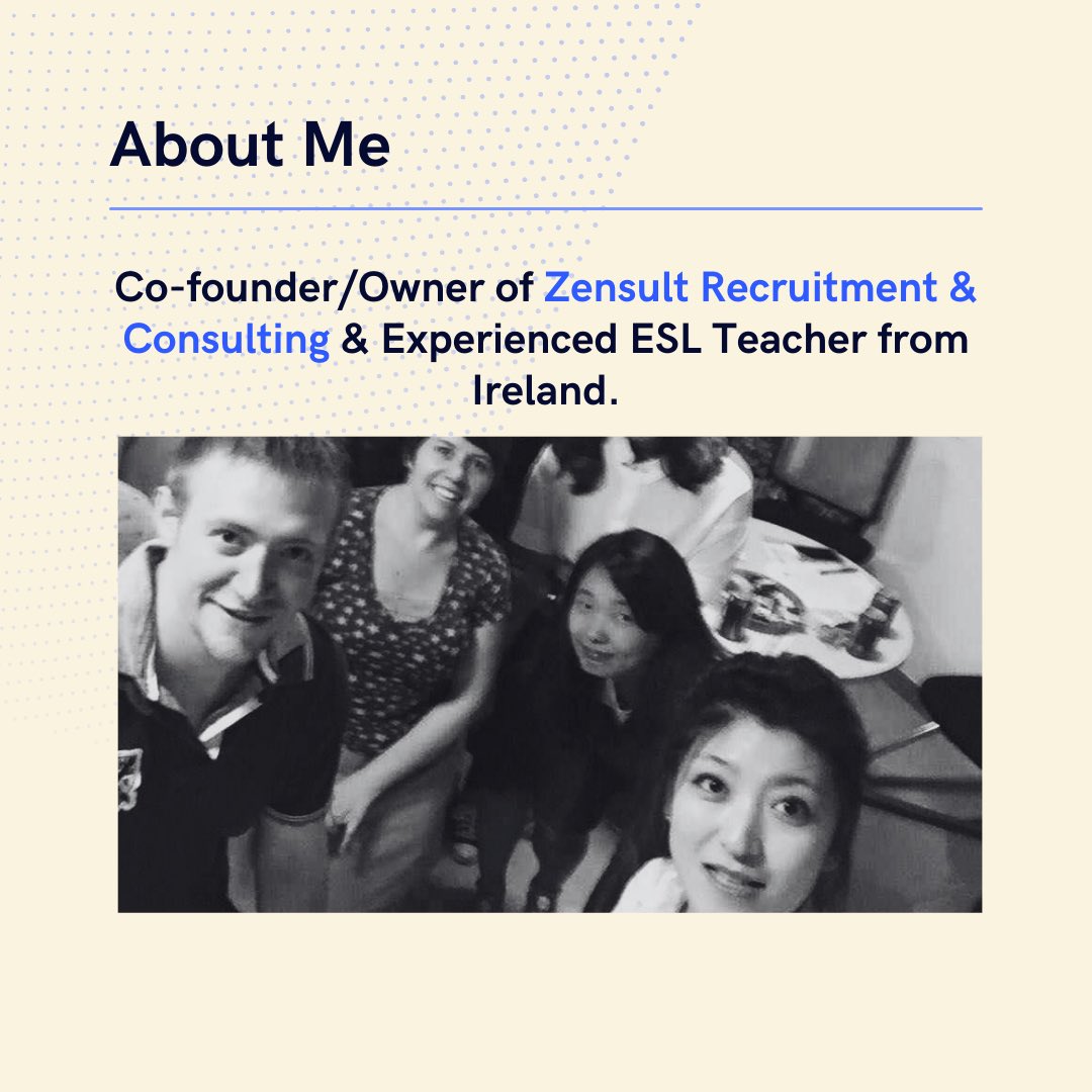 Zensult's tweet photo. 🌍 Passionate about teaching in China? Let's connect! 🇨🇳
👋 Co-founder of Zensult Recruitment &amp; Consulting with over a decade of living and teaching and recruiting experience in China. 📚 info@zensult.net 🌐 Learn more at https://t.co/YMm5z9JtPO 
#hiring #China #school https://t.co/vB8AVINhCK